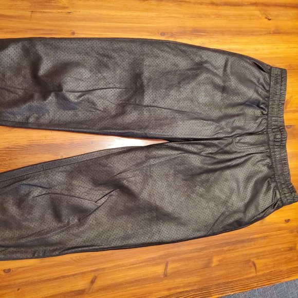 Club Monaco Brown Leather Pants - Size 4 - Picture 1 of 3